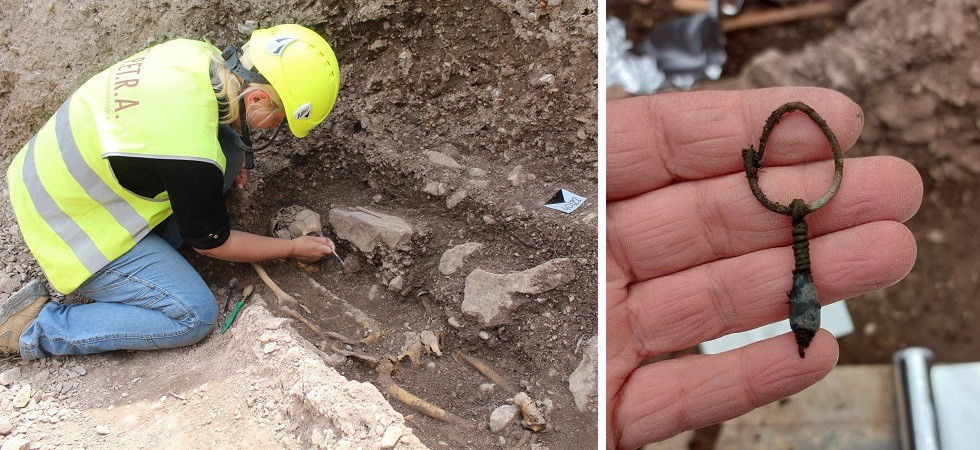 Dal cantiere per la ciclabile delle Olimpiadi spunta una necropoli romana